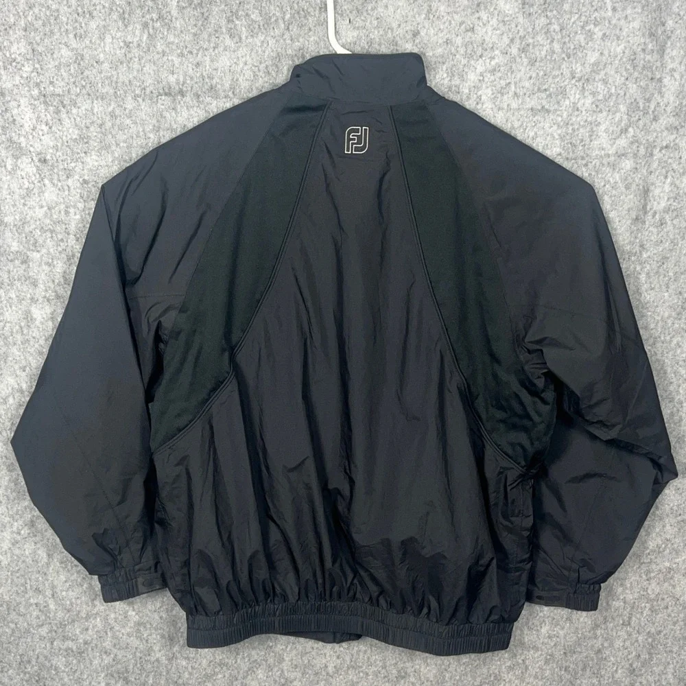 FootJoy DryJoys Tour Collection Golf Men's‎ Large Black Full Zip Windbreaker